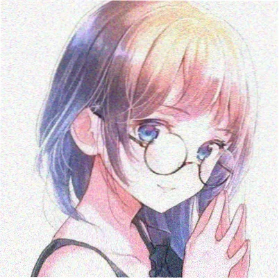 读者头像：粉紫双马尾少女头像